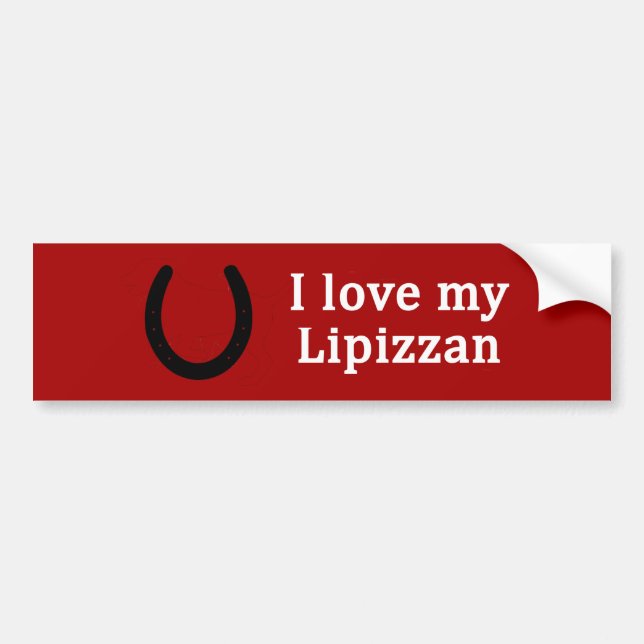 Pegatina Para Coche Amo Mi Caballo Lipizzan (Frente)