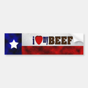 Pegatina Para Coche Amo mi carne de vaca