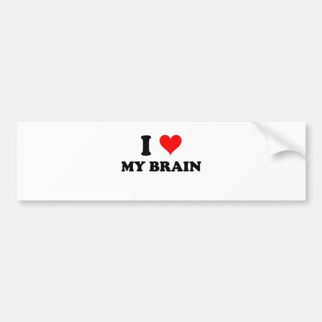 Pegatina Para Coche Amo mi cerebro (Frente)