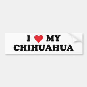 Pegatina Para Coche Amo mi chihuahua