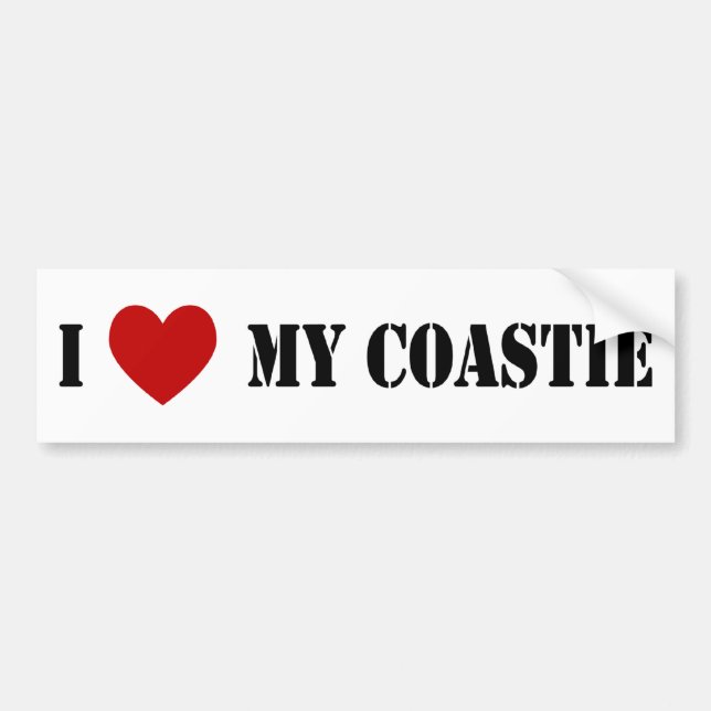 Pegatina Para Coche Amo mi Coastie (Frente)