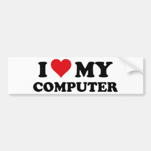Pegatina Para Coche Amo Mi Computadora