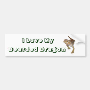 Pegatina Para Coche Amo mi dragón barbudo