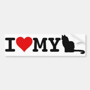 Pegatina Para Coche Amo mi gato