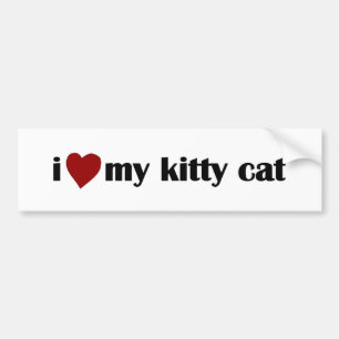 Pegatina Para Coche Amo mi gato del gatito