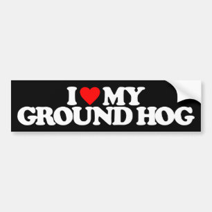 PEGATINA PARA COCHE AMO MI GROUNDHOG