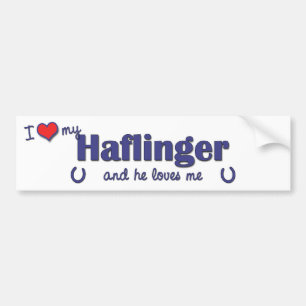 Pegatina Para Coche Amo mi Haflinger (el caballo masculino)