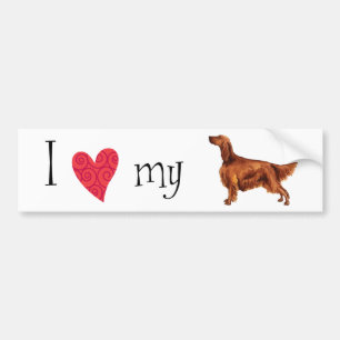 Pegatina Para Coche Amo mi Irish Setter