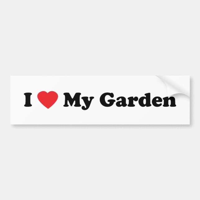 Pegatina Para Coche Amo mi jardín (Frente)