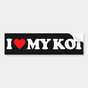 PEGATINA PARA COCHE AMO MI KOI