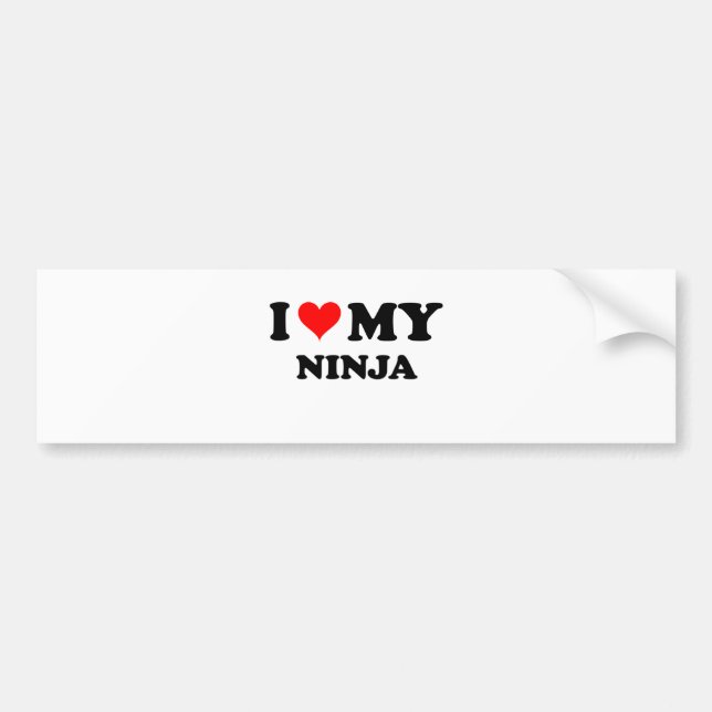 Pegatina Para Coche Amo mi Ninja (Frente)