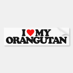 PEGATINA PARA COCHE AMO MI ORANGUTÁN