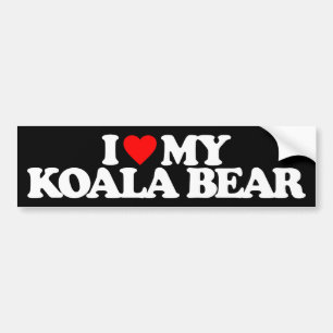 PEGATINA PARA COCHE AMO MI OSO DE KOALA