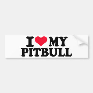 Pegatina Para Coche Amo mi Pitbull