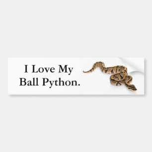 Pegatina Para Coche Amo mi Python. de la bola