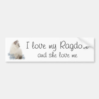 Pegatina Para Coche Amo mi ragdoll