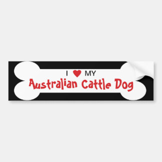 Pegatina Para Coche Amo mi raza australiana del perro del ganado