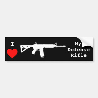 Pegatina Para Coche Amo mi rifle de la defensa