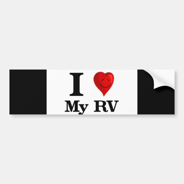 Pegatina Para Coche Amo mi rv (Frente)