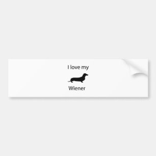 Pegatina Para Coche Amo mi salchicha de Frankfurt