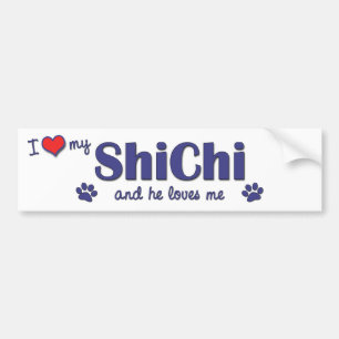 Pegatina Para Coche Amo mi ShiChi (el perro masculino)
