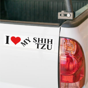 Pegatina Para Coche Amo mi Shih Tzu