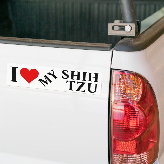 Pegatina Para Coche Amo mi Shih Tzu (En Camión)