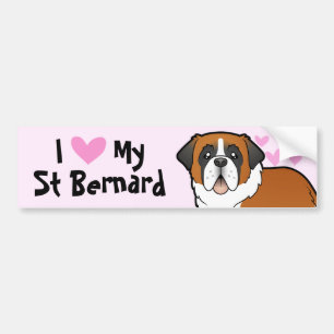 Pegatina Para Coche Amo mi St Bernard