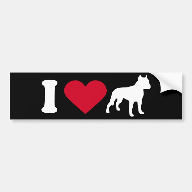 Pegatina Para Coche "Amo mi Toro de Pit" (Frente)