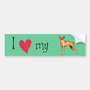Pegatina Para Coche Amo mi Vizsla