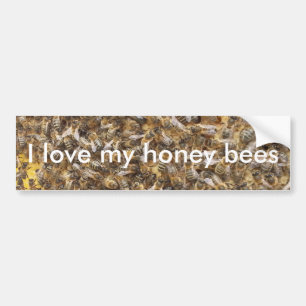 Pegatina Para Coche Amo mis abejas de la miel