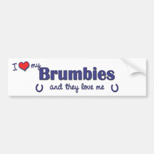 Pegatina Para Coche Amo mis Brumbies (los caballos múltiples)