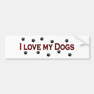 Pegatina Para Coche Amo mis perros