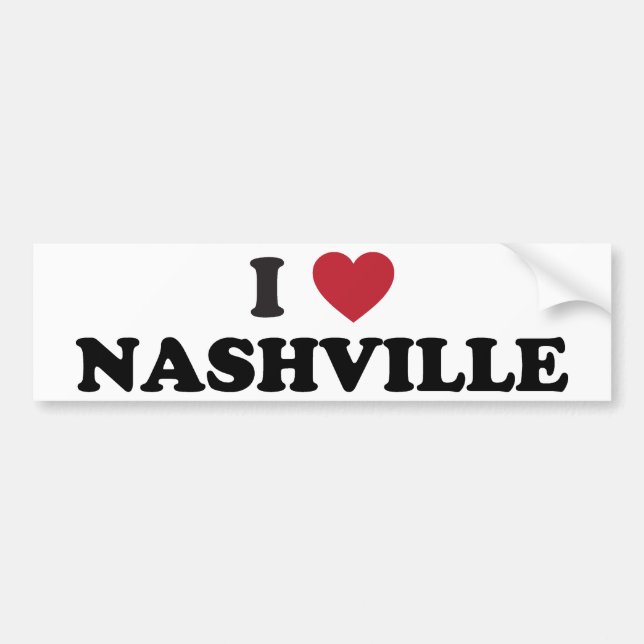 Pegatina Para Coche Amo Nashville Tennessee (Frente)