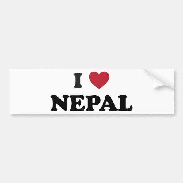 Pegatina Para Coche Amo Nepal (Frente)