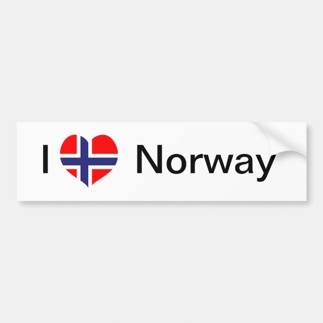 Pegatina Para Coche Amo Noruega (Frente)