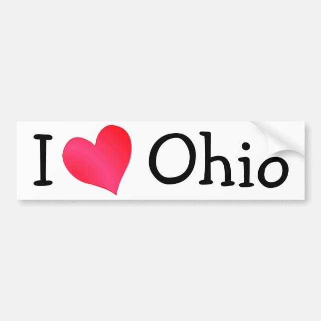 Pegatina Para Coche Amo Ohio (Frente)