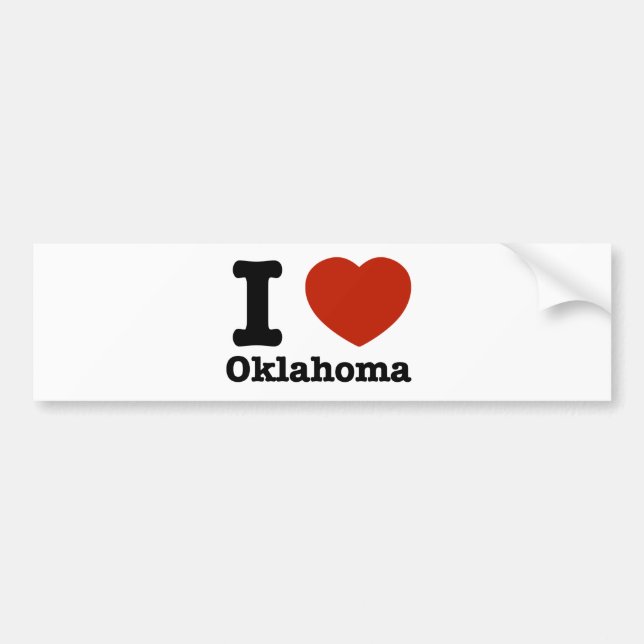 Pegatina Para Coche Amo Oklahoma (Frente)