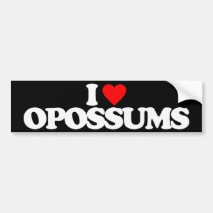PEGATINA PARA COCHE AMO OPOSUMS