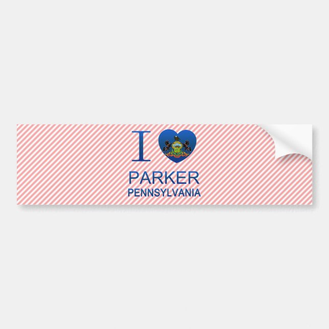 Pegatina Para Coche Amo Parker, PA (Frente)