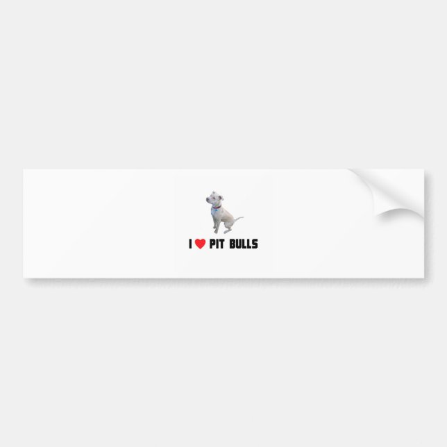 Pegatina Para Coche Amo pitbulls (Frente)