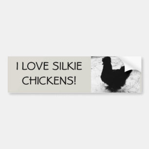 Pegatina Para Coche Amo pollos del silkie