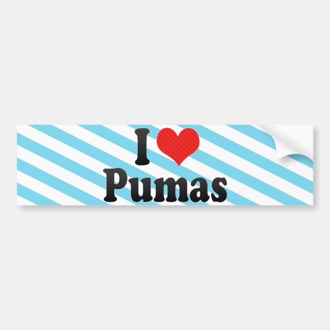 Pegatina Para Coche Amo Pumas (Frente)