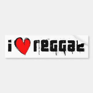 Pegatina Para Coche Amo reggae