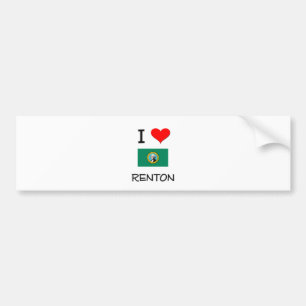 Pegatina Para Coche Amo Renton Washington
