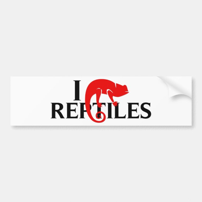 Pegatina Para Coche Amo reptiles (Frente)