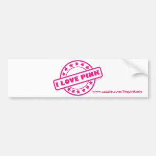 Pegatina Para Coche Amo rosa