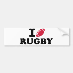 Pegatina Para Coche Amo rugbi