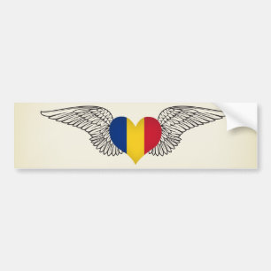 Pegatina Para Coche Amo Rumania - alas