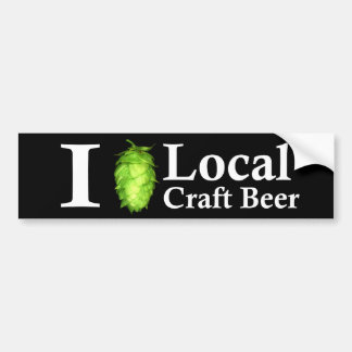 Pegatina Para Coche ¡Amo (salto) la cerveza local del arte!